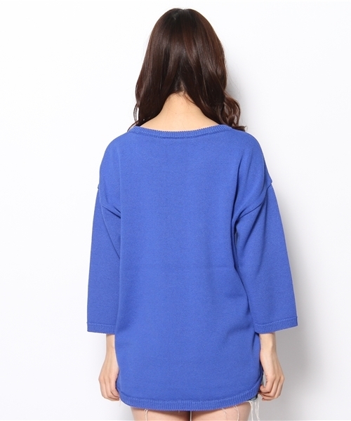 Another Edition（アナザーエディション）の「AE 8GG テンジク PO（ニット/セーター・レディース・ピンク/コバルトブルー/オフホワイト/ライトグレー・フリー）」の7枚目の写真