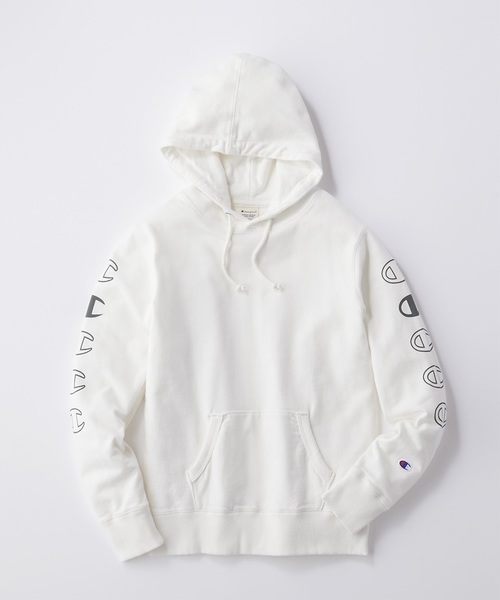 Champion（チャンピオン）の「【Champion】袖プリントパーカー（パーカー・レディース・ブラック/オフホワイト/グレー・M/L）」の4枚目の写真