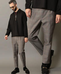 BEAUTY&YOUTH UNITED ARROWS | BY TW グレンチェック 1P ワイド テーパードパンツ(その他パンツ)