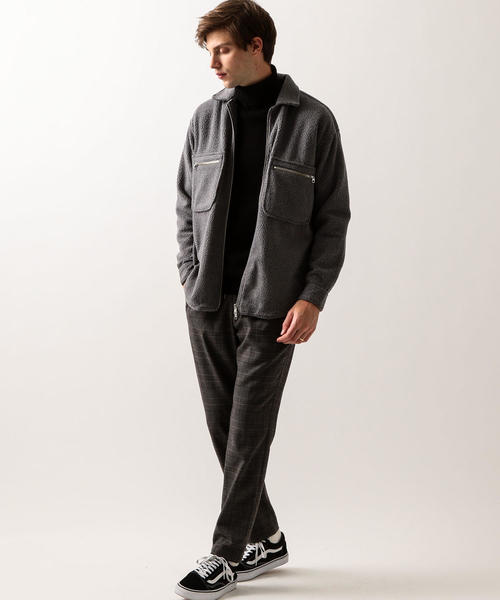 BEAUTY&YOUTH UNITED ARROWS(ビューティーアンドユースユナイテッドアローズ)の「【WEB限定】 by ボアフリース ジップ ジャケット ◆(ブルゾン・メンズ・ライトグレー/オフホワイト/ブラック/オレンジ・LARGE/X-LARGE/MEDIUM/SMALL)」の6枚目の写真