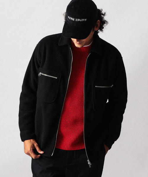 BEAUTY&YOUTH UNITED ARROWS(ビューティーアンドユースユナイテッドアローズ)の「【WEB限定】 by ボアフリース ジップ ジャケット ◆(ブルゾン・メンズ・ライトグレー/オフホワイト/ブラック/オレンジ・LARGE/X-LARGE/MEDIUM/SMALL)」の12枚目の写真