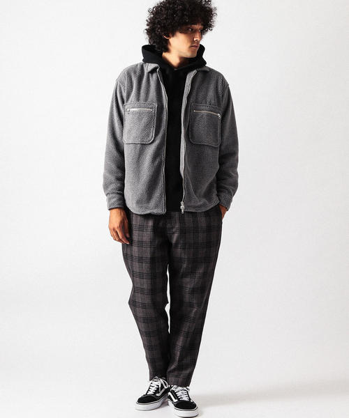 BEAUTY&YOUTH UNITED ARROWS(ビューティーアンドユースユナイテッドアローズ)の「【WEB限定】 by ボアフリース ジップ ジャケット ◆(ブルゾン・メンズ・ライトグレー/オフホワイト/ブラック/オレンジ・LARGE/X-LARGE/MEDIUM/SMALL)」の9枚目の写真