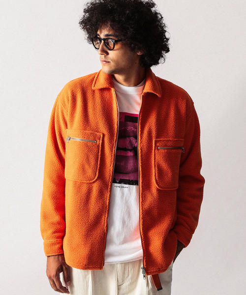 BEAUTY&YOUTH UNITED ARROWS(ビューティーアンドユースユナイテッドアローズ)の「【WEB限定】 by ボアフリース ジップ ジャケット ◆(ブルゾン・メンズ・ライトグレー/オフホワイト/ブラック/オレンジ・LARGE/X-LARGE/MEDIUM/SMALL)」の8枚目の写真