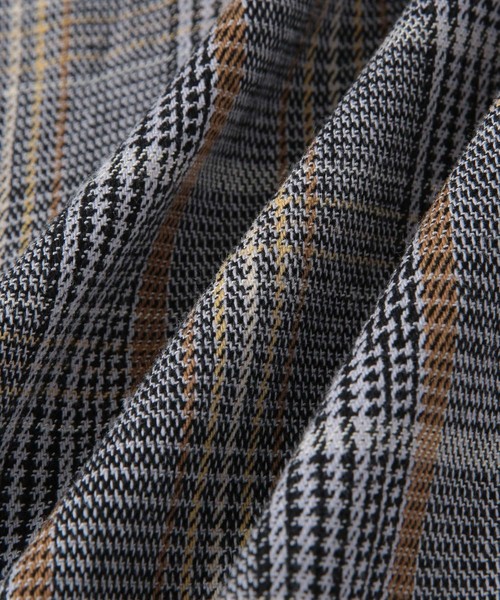 ADAM ET ROPE'（アダムエロペ）の「DEVEAUX チェック長袖シャツブルゾン（シャツ/ブラウス・メンズ・ベージュ/グレー・M/L）」の9枚目の写真