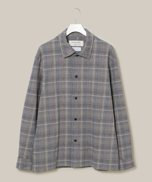 ADAM ET ROPE'（アダムエロペ）の「DEVEAUX チェック長袖シャツブルゾン（シャツ/ブラウス・メンズ・ベージュ/グレー・M/L）」の12枚目の写真