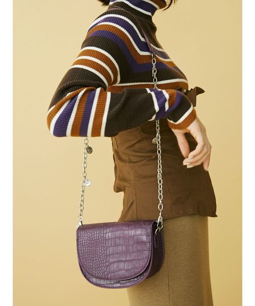 MURUA（ムルーア）の「ミックスチェーンミニBAG（ショルダーバッグ・レディース・ブラック/グリーン/パープル・FREE）」の17枚目の写真