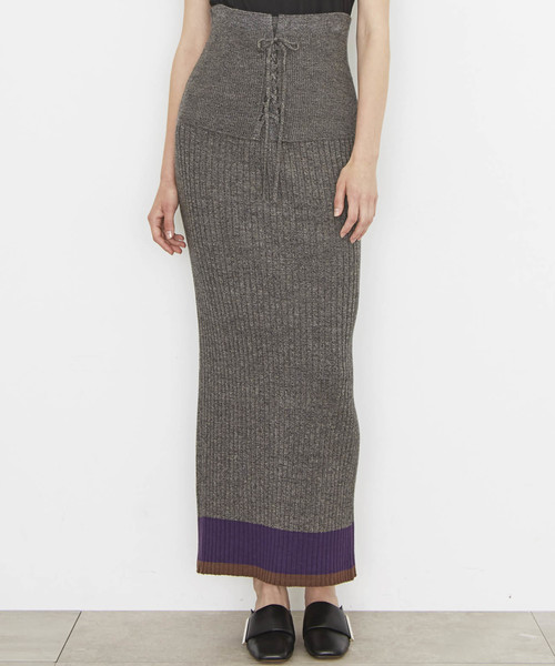 city(シティ)の「【CITY】MELANGE WOOL LACE-UP SKIRT(スカート・レディース・ブラック/レッド・1)」の10枚目の写真