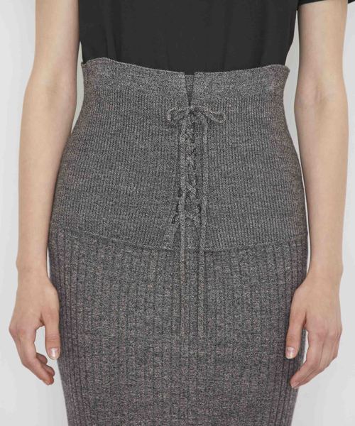 city(シティ)の「【CITY】MELANGE WOOL LACE-UP SKIRT(スカート・レディース・ブラック/レッド・1)」の12枚目の写真