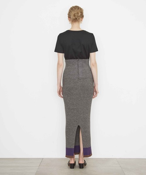 city(シティ)の「【CITY】MELANGE WOOL LACE-UP SKIRT(スカート・レディース・ブラック/レッド・1)」の6枚目の写真