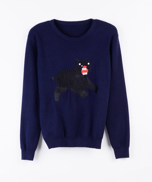 SAISON DE PAPILLON（セゾンドパピヨン）の「アニマル刺繍ニット 