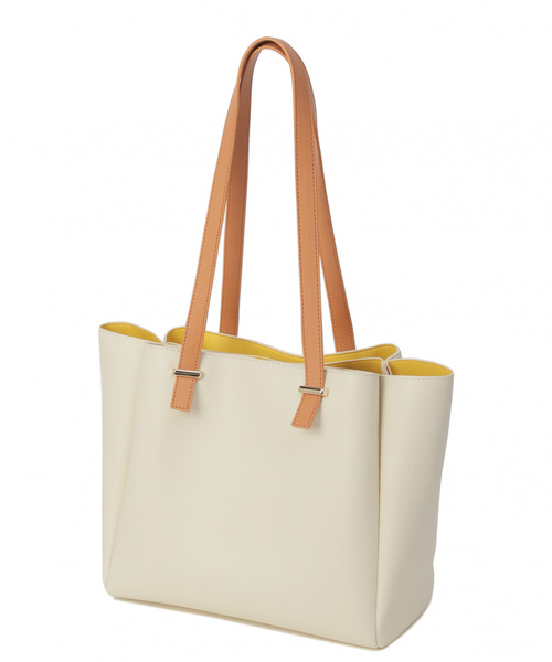 GLOBAL WORK（グローバルワーク）の「ポーチツキトート/819330（トートバッグ・レディース・ベージュ/パープル系その他5/オフホワイト/ブラック・FREE）」の5枚目の写真