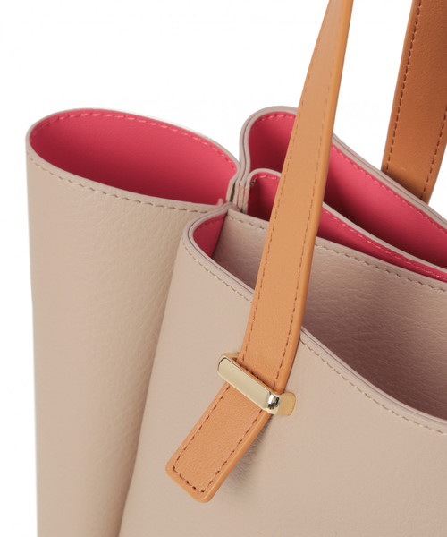 GLOBAL WORK（グローバルワーク）の「ポーチツキトート/819330（トートバッグ・レディース・ベージュ/パープル系その他5/オフホワイト/ブラック・FREE）」の6枚目の写真