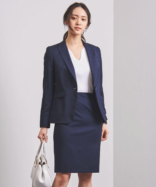 UNITED ARROWS（ユナイテッドアローズ）の「UPCB CERRUTI ピンストライプ 1ボタン ジャケット◆（テーラードジャケット・レディース・ネイビー/ライトグレー・34/36/38/40）」の2枚目の写真