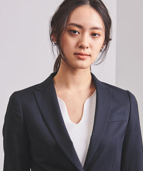 UNITED ARROWS（ユナイテッドアローズ）の「UPCB CERRUTI ピンストライプ 1ボタン ジャケット◆（テーラードジャケット・レディース・ネイビー/ライトグレー・34/36/38/40）」の13枚目の写真