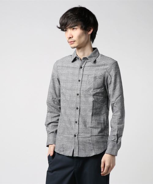 MinoriTY（マイノリティ）の「レギュラーカラービエラチェックシャツ（シャツ/ブラウス・メンズ・ホワイト/ネイビー/ブラック系その他/ベージュ系その他/ブルー系その他/レッド系その他/ワイン/ブルー系その他2/レッド系その他2/チェック・S/M/L/XL）」の10枚目の写真