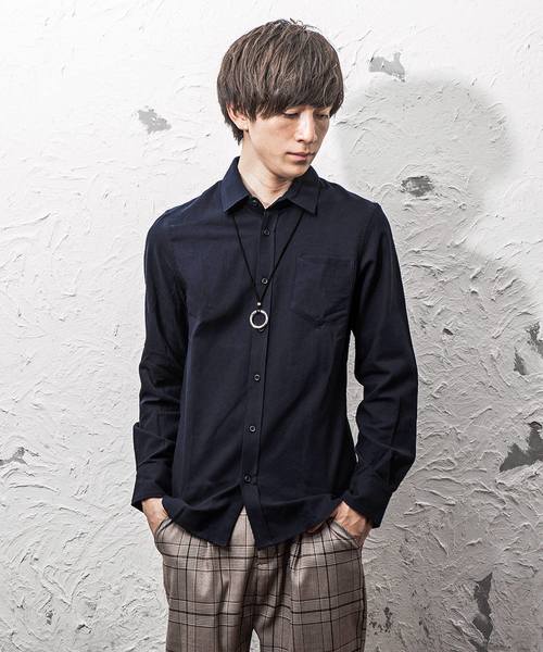 MinoriTY（マイノリティ）の「レギュラーカラービエラチェックシャツ（シャツ/ブラウス・メンズ・ホワイト/ネイビー/ブラック系その他/ベージュ系その他/ブルー系その他/レッド系その他/ワイン/ブルー系その他2/レッド系その他2/チェック・S/M/L/XL）」の4枚目の写真