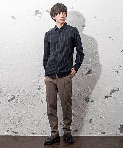 MinoriTY（マイノリティ）の「レギュラーカラービエラチェックシャツ（シャツ/ブラウス・メンズ・ホワイト/ネイビー/ブラック系その他/ベージュ系その他/ブルー系その他/レッド系その他/ワイン/ブルー系その他2/レッド系その他2/チェック・S/M/L/XL）」の14枚目の写真