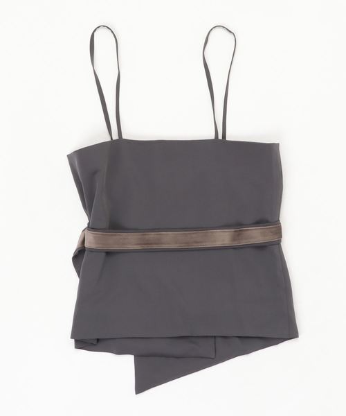 CIEL'AIR（シエルエアー）の「【CIEL'AIR/シエルエア】ウエストベロアベルトビスチェ（キャミソール・レディース・ベージュ/グレー・FREE）」の8枚目の写真