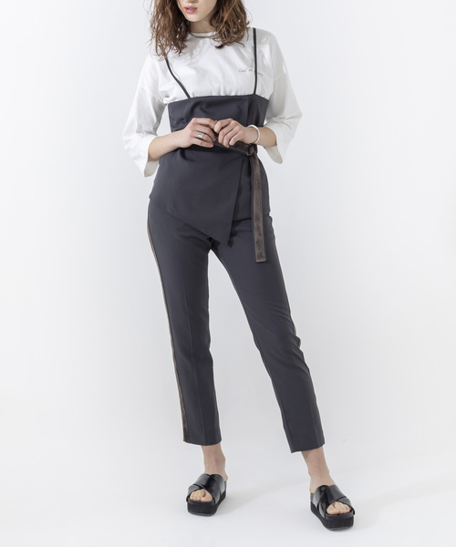 CIEL'AIR（シエルエアー）の「【CIEL'AIR/シエルエア】ウエストベロアベルトビスチェ（キャミソール・レディース・ベージュ/グレー・FREE）」の5枚目の写真