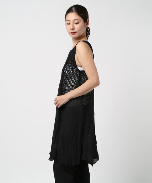 チャイハネ(チャイハネ)の「【チャイハネ】メッシュノースリーブワンピース(チュニック・レディース・ブラック/レッド/ブルー/グリーン・FREE)」の12枚目の写真