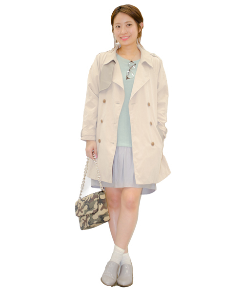 mystic(ミスティック)の「配色トレンチコート(トレンチコート・レディース・ベージュ/ネイビー/キャメル/ピンク・フリ-)」の16枚目の写真