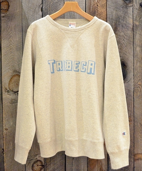 SHIPS(シップス)の「Champion: 【SHIPS AUTHENTIC 別注】 チャンピオン プリント クルーネック スウェット 14SS■(スウェット・メンズ・アイボリー/ヘザ-グレー/ブルー/ネイビー・SMALL/MEDIUM/LARGE)」の1枚目の写真