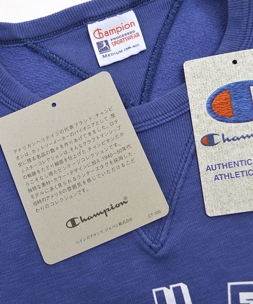 SHIPS(シップス)の「Champion: 【SHIPS AUTHENTIC 別注】 チャンピオン プリント クルーネック スウェット 14SS■(スウェット・メンズ・アイボリー/ヘザ-グレー/ブルー/ネイビー・SMALL/MEDIUM/LARGE)」の10枚目の写真