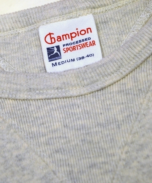 SHIPS(シップス)の「Champion: 【SHIPS AUTHENTIC 別注】 チャンピオン プリント クルーネック スウェット 14SS■(スウェット・メンズ・アイボリー/ヘザ-グレー/ブルー/ネイビー・SMALL/MEDIUM/LARGE)」の13枚目の写真