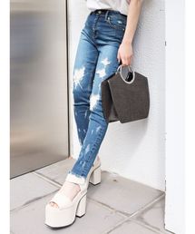 EMODA | グラデーションクラッシュジャストウエストパギンス(デニムパンツ)