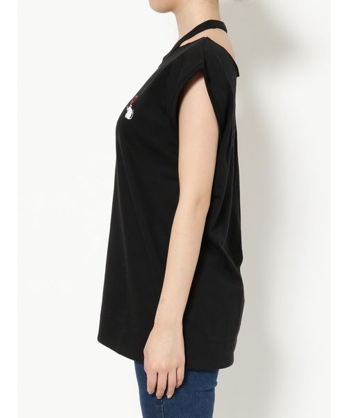 EMODA(エモダ)の「CHOKER LONGタンクトップ Banksy Love Rat ART(タンクトップ・レディース・ホワイト/ブラック・FREE)」の10枚目の写真