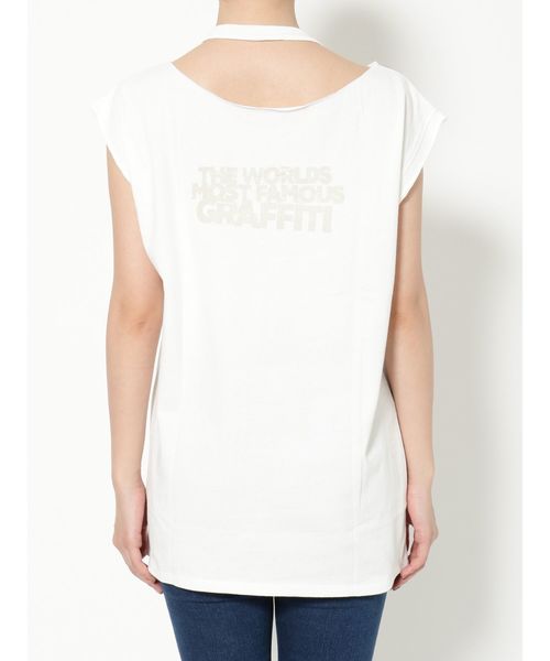 EMODA(エモダ)の「CHOKER LONGタンクトップ Banksy Love Rat ART(タンクトップ・レディース・ホワイト/ブラック・FREE)」の17枚目の写真