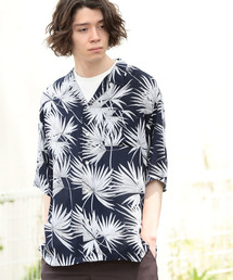 JUNRED | 【ビッグシルエット】リーフプリントオープンカラーシャツ(シャツ/ブラウス)