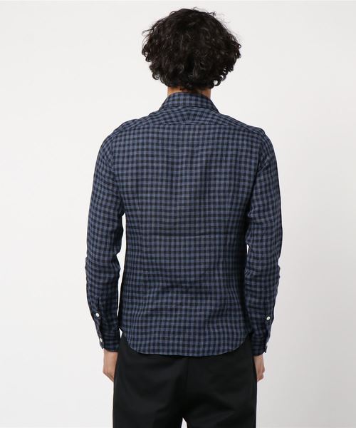 EDIFICE（エディフィス）の「MONTI Li CHECK カッタウェイ シャツ（シャツ/ブラウス・メンズ・グリーン/ブラック系その他/ネイビー/ブルー/ブラウン/ベージュ・MEDIUM/LARGE/SMALL/X-LARGE）」の10枚目の写真