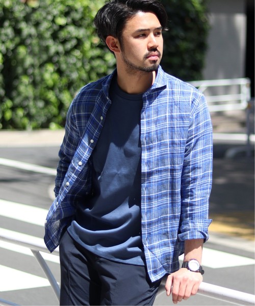 EDIFICE（エディフィス）の「MONTI Li CHECK カッタウェイ シャツ（シャツ/ブラウス・メンズ・グリーン/ブラック系その他/ネイビー/ブルー/ブラウン/ベージュ・MEDIUM/LARGE/SMALL/X-LARGE）」の6枚目の写真