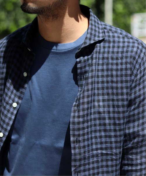 EDIFICE（エディフィス）の「MONTI Li CHECK カッタウェイ シャツ（シャツ/ブラウス・メンズ・グリーン/ブラック系その他/ネイビー/ブルー/ブラウン/ベージュ・MEDIUM/LARGE/SMALL/X-LARGE）」の15枚目の写真