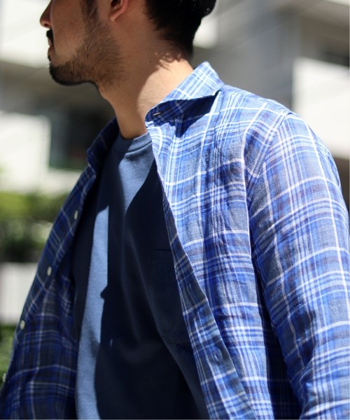 EDIFICE（エディフィス）の「MONTI Li CHECK カッタウェイ シャツ（シャツ/ブラウス・メンズ・グリーン/ブラック系その他/ネイビー/ブルー/ブラウン/ベージュ・MEDIUM/LARGE/SMALL/X-LARGE）」の16枚目の写真