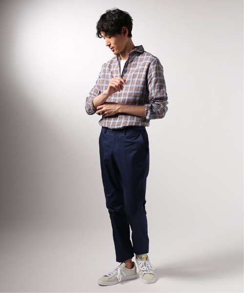 EDIFICE（エディフィス）の「MONTI Li CHECK カッタウェイ シャツ（シャツ/ブラウス・メンズ・グリーン/ブラック系その他/ネイビー/ブルー/ブラウン/ベージュ・MEDIUM/LARGE/SMALL/X-LARGE）」の7枚目の写真