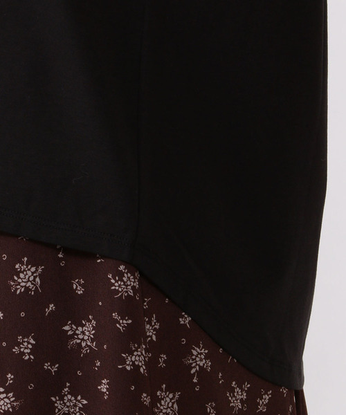 Petit Honfleur（プチオンフルール）の「【COOLER TOUCHシリーズ】ロゴプリントTシャツ（Tシャツ/カットソー・レディース・ブラック/ネイビー/カーキ・M size/L size）」の9枚目の写真