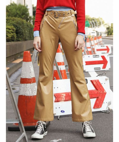 jouetie（ジュエティ）の「ライダースパンツ（その他パンツ・レディース・ブラック/ベージュ/ブルー・MEDIUM）」の3枚目の写真