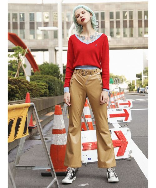 jouetie（ジュエティ）の「ライダースパンツ（その他パンツ・レディース・ブラック/ベージュ/ブルー・MEDIUM）」の4枚目の写真