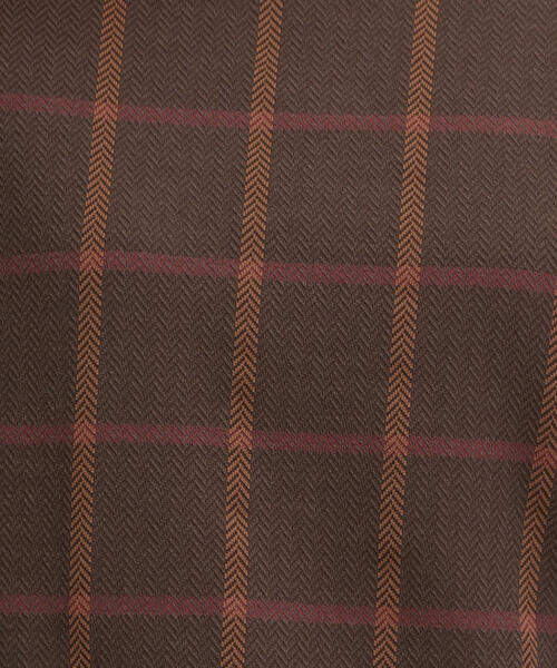 green label relaxing(グリーンレーベルリラクシング)の「FFC チェック ジャカード ボートネック カットソー(Tシャツ/カットソー・レディース・ベージュ/ブラウン・FREE)」の5枚目の写真