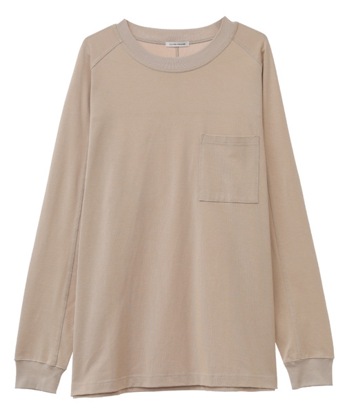 CLANE（クラネ）の「クラネ オム CLANE HOMME / アーバンジャージーT/ロングスリーブ URBANE JERSEY L/S（Tシャツ/カットソー・メンズ・ブラック/ベージュ/ホワイト・1/2）」の3枚目の写真