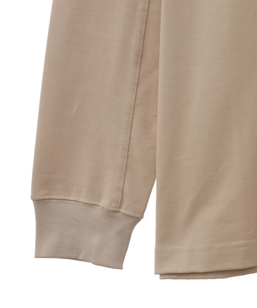 CLANE（クラネ）の「クラネ オム CLANE HOMME / アーバンジャージーT/ロングスリーブ URBANE JERSEY L/S（Tシャツ/カットソー・メンズ・ブラック/ベージュ/ホワイト・1/2）」の4枚目の写真