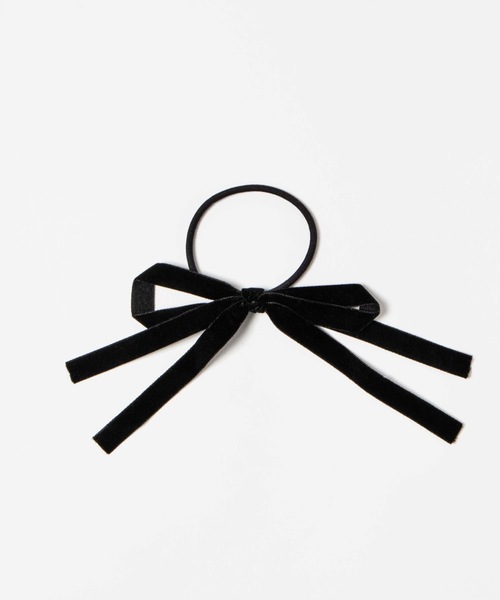 WEGO（ウィゴー）の「WEGO/ベロアリボンゴム（ヘアゴム・レディース・ブラック/ベージュ/ブラウン/ワイン・FREE）」の6枚目の写真