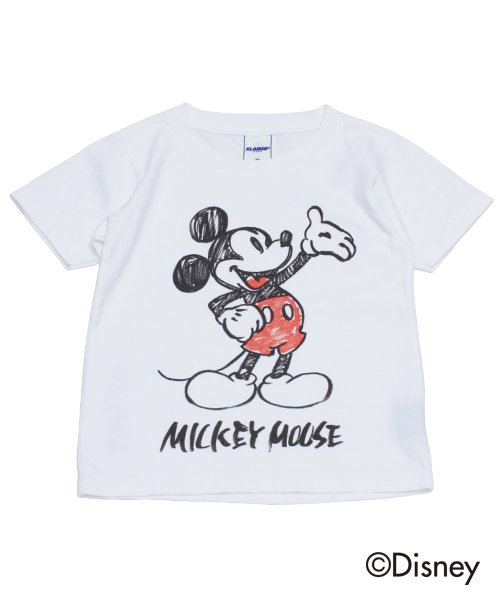 XLARGE KIDS（エクストララージキッズ）の「【Disney（ディズニー）】 S/S TEE MICKEY/ ミッキー（Tシャツ/カットソー・キッズ・ネイビー/ホワイト/ブラック/アッシュ・6T/7T/4T/5T/8T）」の2枚目の写真