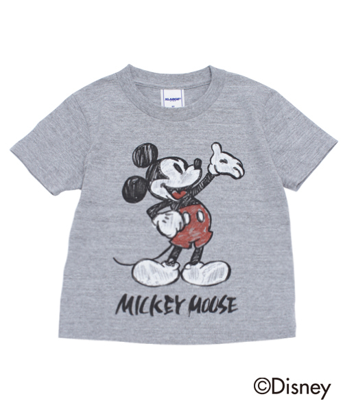 XLARGE KIDS（エクストララージキッズ）の「【Disney（ディズニー）】 S/S TEE MICKEY/ ミッキー（Tシャツ/カットソー・キッズ・ネイビー/ホワイト/ブラック/アッシュ・6T/7T/4T/5T/8T）」の3枚目の写真