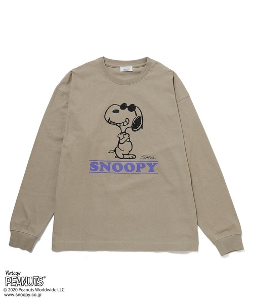 JUNRED(ジュンレッド)の「PEANUTSスヌーピー別注ロンT(Tシャツ/カットソー・メンズ・ホワイト/ブラック/ベージュ・M/L)」の20枚目の写真