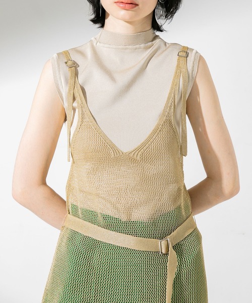 UNITED TOKYO（ユナイテッドトウキョウ）の「バックオープン キャミワンピース（ワンピース・レディース・ゴールド/ブルー・0）」の20枚目の写真