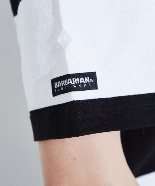 Barbarian(バーバリアン)の「【BARBARIAN】 8オンス ワイドピッチボーダー半袖Tシャツ(Tシャツ/カットソー・メンズ・ネイビー/ブラック・50/44/46/48)」の6枚目の写真