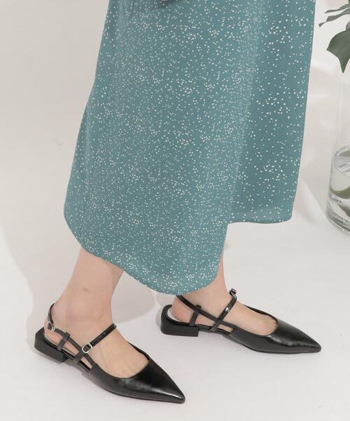 SENSE OF PLACE by URBAN RESEARCH（センスオブプレイスバイアーバンリサーチ）の「ポインテッドトウストラップミュール（その他シューズ・レディース・ブラック/ライトベージュ・MEDIUM/LARGE）」の13枚目の写真